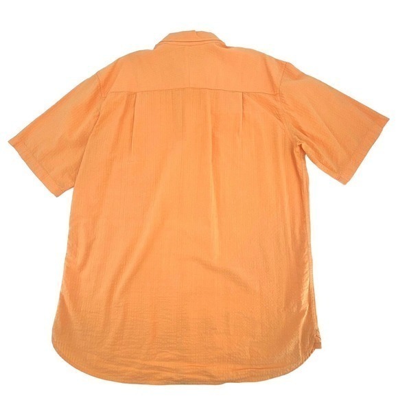 The Territory Ahead Men's Size XLT Seersucker Orange Short Sleeve Button Shirt - Picture 3 of 10